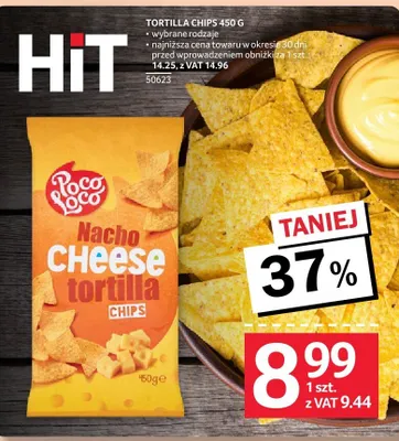 Chipsy tortilla Poco Loco Nacho Cheese 450 g promocja w Selgros