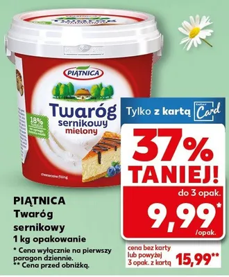Twaróg sernikowy mielony 1 kg opakowanie promocja w Kaufland