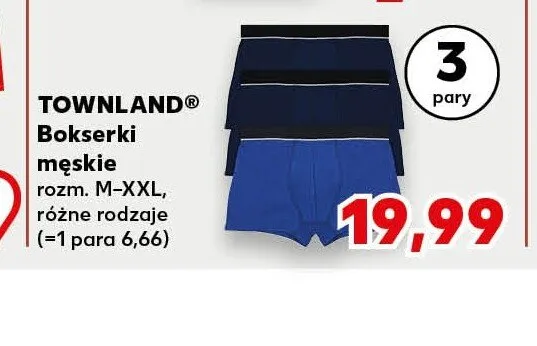 Bokserki męskie TOWNLAND 3-pak promocja w Kaufland
