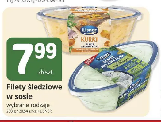 Filety śledziowe w sosie Lisner promocja w Marketvita