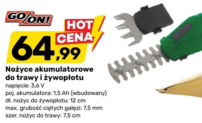 Nożyce akumulatorowe do trawy i żywopłotu promocja w Bricomarche