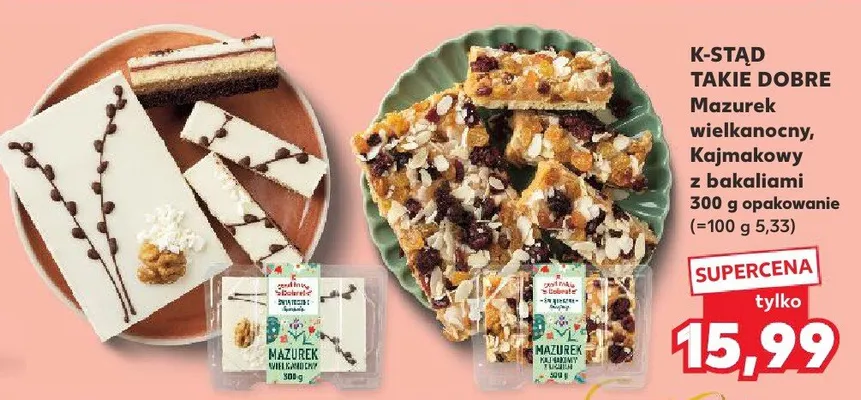 Mazurek wielkanocny, kajmakowy z bakaliami promocja w Kaufland