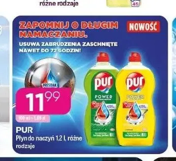 Płyn do naczyń Pur promocja w Drogerie Koliber