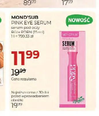 Serum pod oczy Róża PDRN Pink Eye Serum Mond'Sub promocja w Drogerie Jawa