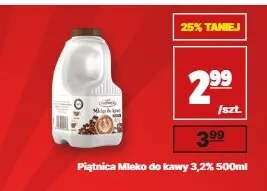 Mleko do kawy Piątnica 3,2% promocja w API Market