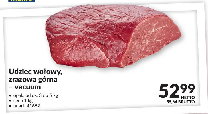 Udziec wołowy, zrazowa górna - vacuum promocja w Makro