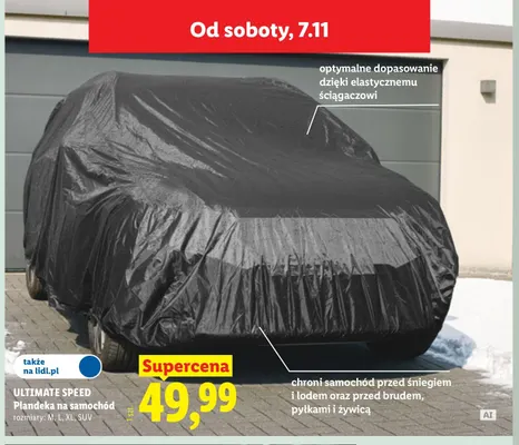 Plandeka na samochód Ultimate Speed L promocja w Lidl