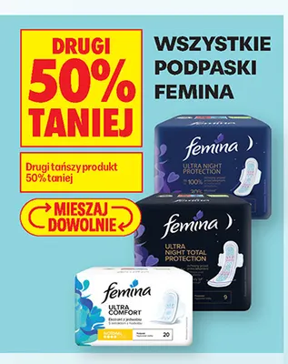 Podpaski Femina promocja w Biedronka