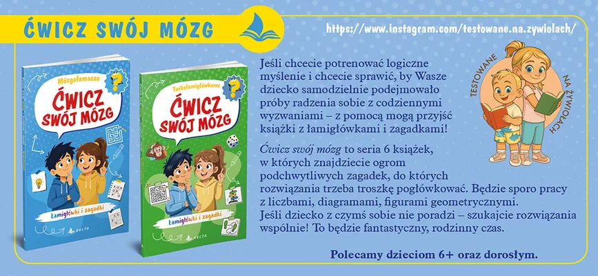 Książka Mózgołamacze Ćwicz swój mózg promocja w Biedronka