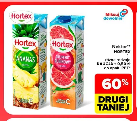 Nektar Hortex grejpfrut rubinowy promocja w Carrefour Market
