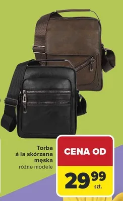 Torba 4 la skórzana męska różne modele promocja w Carrefour
