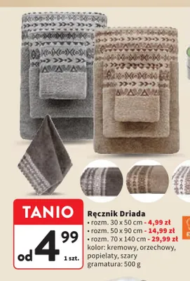 Ręcznik Driada 30x50 cm promocja w Intermarche