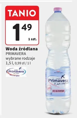 Woda źródlana wybrane rodzaje promocja w Intermarche
