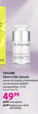 Serum do twarzy Yasumi Stem Cells Serum z komórkami macierzystymi jabłoni szwajcarskiej promocja w Hebe