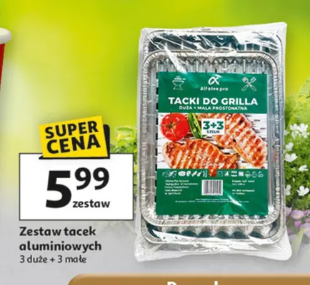 Zestaw tacek aluminiowych promocja w Auchan