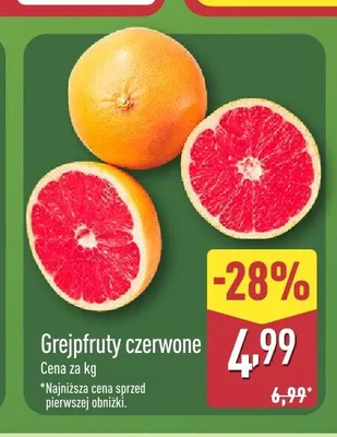 Grejpfrut czerwony promocja w Aldi
