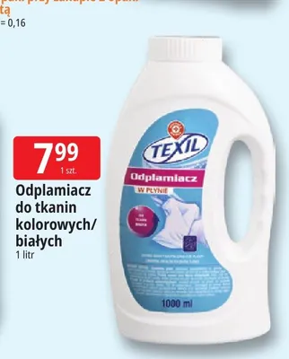 Odplamiacz do tkanin białych Texil promocja w Leclerc