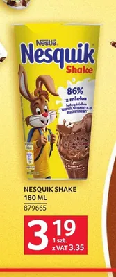 Napój mleczny Nesquik Shake promocja w Selgros
