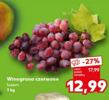 Winogrona czerwone luzem promocja w Kaufland