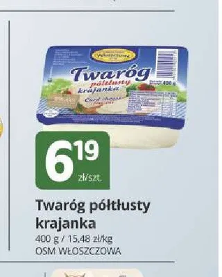 Twaróg półtłusty krajanka Włoszczowa promocja w Marketvita