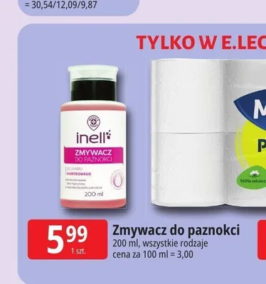 Zmywacz do paznokci Inell promocja w Leclerc