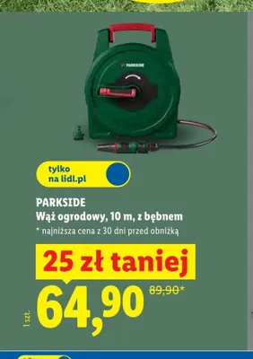 Wąż ogrodowy PARKSIDE 10m z bębnem promocja w Lidl