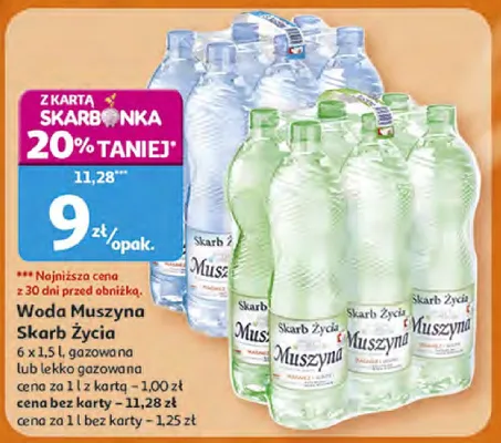 Woda muszyna skarb życia promocja w Auchan