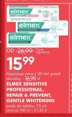 Pasta do zębów Elmex Sensitive Professional Repair & Prevent promocja w Super-Pharm