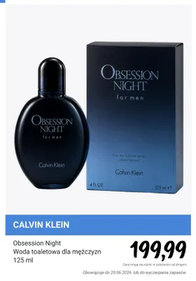 Woda toaletowa dla mężczyzn Calvin Klein Obsession Night promocja w Rossmann