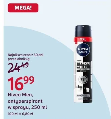 Nivea Men antyperspirant w sprayu promocja w Rossmann