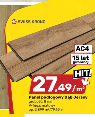 Panel podłogowy Dąb Jersey Swiss Krono promocja w Bricomarche