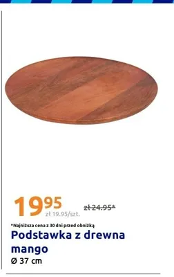 Podstawka z drewna mango Ø 37cm promocja w Action