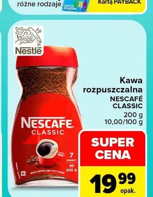 Kawa rozpuszczalna Nescafé Classic promocja w Carrefour Market