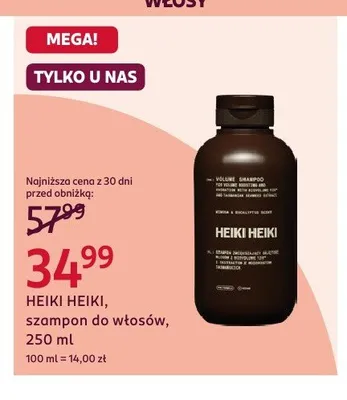Szampon do włosów HEIKI HEIKI Volume promocja w Rossmann