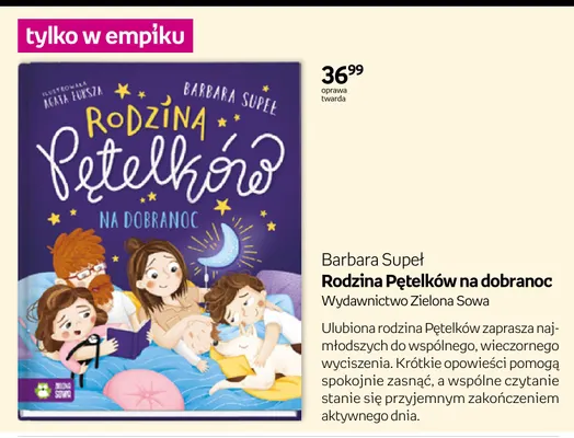 Książka Rodzina Pętelków na dobranoc Barbara Supeł promocja w Empik