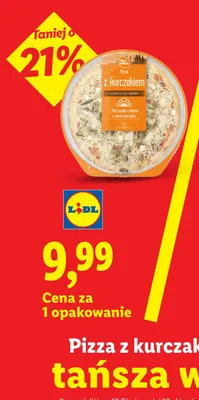 Pizza z kurczakiem Chef Select promocja w Lidl