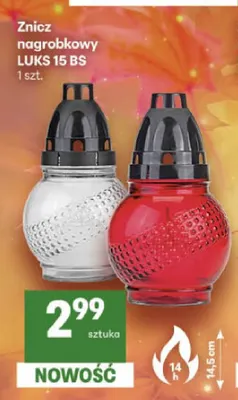 Znicz nagrobkowy Luks 15 Bs promocja w Delikatesy Centrum