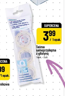 Taśma samoprzylepna z gilotyną Donau 3-pak promocja w POLOmarket