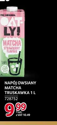 Napój owsiany Matcha truskawka Oatly promocja w Selgros