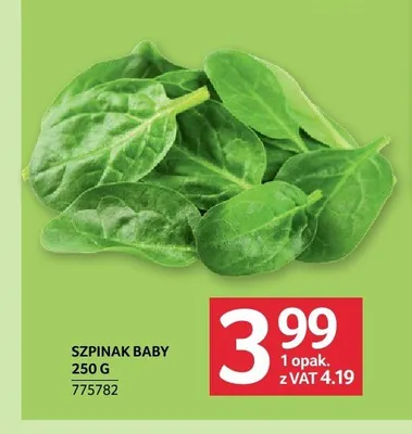 Szpinak Baby promocja w Selgros