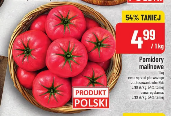 Pomidory malinowe promocja w POLOmarket
