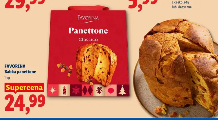 Babka panettone Favorina promocja w Lidl