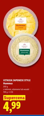 Hummus z edamame Vitasia Japanese Style promocja w Lidl