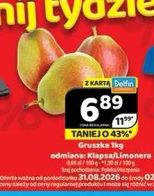 Gruszki Klapsa promocja w Delfin