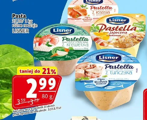 Pasta Pastella z tuńczyka LISNER promocja w Prim Market