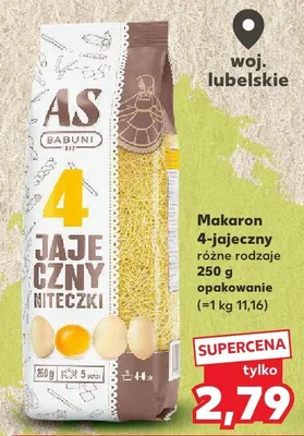 Makaron 4-jajeczny różne rodzaje promocja w Kaufland