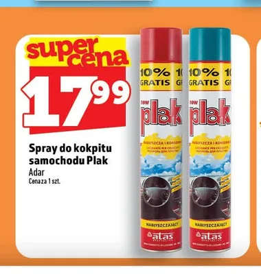 Spray do kokpitu samochodu Plak promocja w TOPAZ