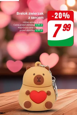 Brelok zwierzak z sercem, różne wzory promocja w Dino