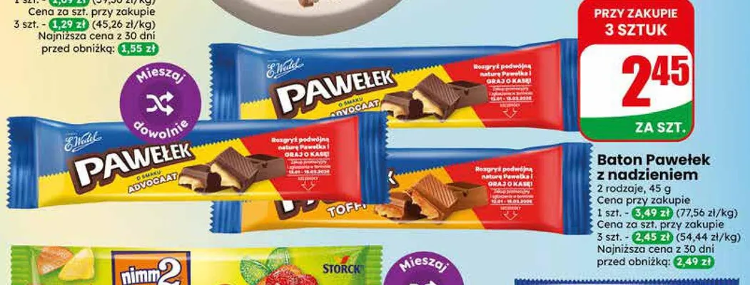 Baton Pawełek z nadzieniem promocja w Dino