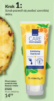 Złuszczający scrub do stóp Ananas i mięta Avon promocja w AVON